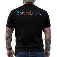 Gay Pride Lgbt Support And Respect You Belong Transgender V2 Men's Back Print T-shirt