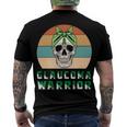 Glaucoma Warrior Skull Women Vintage Green Ribbon Glaucoma Glaucoma Awareness V2 Men's Crewneck Short Sleeve Back Print T-shirt