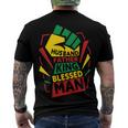Husband Father King Shirt Blessed Man Black Pride Dad Men's Crewneck Short Sleeve Back Print T-shirt