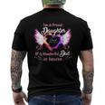 Im A Proud Daughter Of A Wonderful Dad In Heaven David 1986 2021 Angel Wings Heart Men's Crewneck Short Sleeve Back Print T-shirt