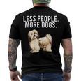 Less People More Dogs Havanese Funny Introvert Men's Crewneck Short Sleeve Back Print T-shirt