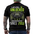 Level 9 Unlocked Awesome Since 2013 9Th Birthday Gaming V8 Men's T-shirt Back Print