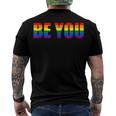 Be You Lgbt Flag Gay Pride Month Transgender Men's Back Print T-shirt