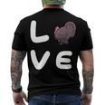 Love Turkeys Funny Turkey Thanksgiving 16 Shirt Men's Crewneck Short Sleeve Back Print T-shirt