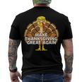 Make Thanksgiving Great Again Funny 3 Shirt Men's Crewneck Short Sleeve Back Print T-shirt