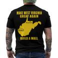 Make West Virginia Great Again Build A Wall Men's Crewneck Short Sleeve Back Print T-shirt