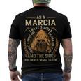 Marcia Name Shirt Marcia Family Name Men's Crewneck Short Sleeve Back Print T-shirt