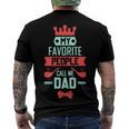 Mens My Favorite People Call Me Pop Fathers Day Men's Crewneck Short Sleeve Back Print T-shirt