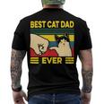 Mens Vintage Best Cat Dad Ever Bump Fit 240 Shirt Men's Crewneck Short Sleeve Back Print T-shirt