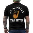 Music Makes It All Better 761 Shirt Men's Crewneck Short Sleeve Back Print T-shirt