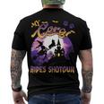 My Corgi Rides Shotgun Cool Halloween Protector Witch Dog V4 Men's Crewneck Short Sleeve Back Print T-shirt