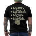 My Son Is A Soldier Hero Proud 712 Shirt Men's Crewneck Short Sleeve Back Print T-shirt