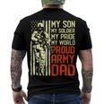 My Son Is Soldier Proud Military Dad 714 Shirt Men's Crewneck Short Sleeve Back Print T-shirt