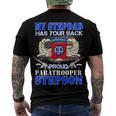 My Stepdad Has Your Back Proud Army 685 Shirt Men's Crewneck Short Sleeve Back Print T-shirt