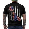 Patriotic 4Th Of July Weiner Dachshund Dog Freedom Men's T-shirt Back Print