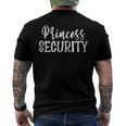 Princess Security Halloween Dad Men Matching Easy Costume Men's Back Print T-shirt