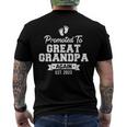 Mens Promoted To Great Grandpa Again 2023 Great Grandfather To Be Men's Back Print T-shirt
