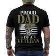 Proud Dad Of A Veteran Patrioticic Memorial Day 4Th Of July Men's T-shirt Back Print