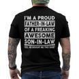 Im A Proud Father In Law Of A Freaking Awesome Son In Law Essential Men's Back Print T-shirt