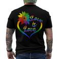 Rainbow Sunflower Love Is Love Lgbt Gay Lesbian Pride V2 Men's Back Print T-shirt