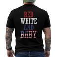 Red White And Baby 4Th July Pregnancy Announcement Men's Back Print T-shirt