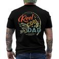 Mens Reel Cool Dad Fishing Fathers Day Christmas Men's Back Print T-shirt