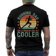 Running Dad Marathon Runner Jogger Fathers Day Men's Back Print T-shirt