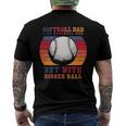 Softball Dad Like A Baseball Dad But With Bigger Balls Vintage Men's Back Print T-shirt