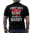Sorry Boys My Heart Belongs To Daddy Kids Valentines Men's Back Print T-shirt
