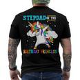 Stepdad Of The Birthday Princess Unicorn Girl Men's T-shirt Back Print