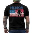 Us Flag Bigfoot July 4Th Sasquatch Patriotic Merica Men's T-shirt Back Print