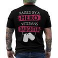 Veteran Veterans Day Raised By A Hero Veterans Daughter For Women Proud Child Of Usa Army Militar 3 Navy Soldier Army Military Men's Crewneck Short Sleeve Back Print T-shirt