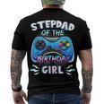 Video Game Birthday Party Stepdad Of The Bday Girl Matching Men's T-shirt Back Print