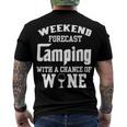 Weekend Forecast Camping With Wine 12 Shirt Men's Crewneck Short Sleeve Back Print T-shirt