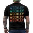 Weekley Name Shirt Weekley Family Name Men's Crewneck Short Sleeve Back Print T-shirt