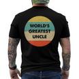 Worlds Greatest Uncle Family Member Men's Back Print T-shirt