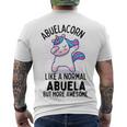 Abuelacorn Funny Unicorn Dabbing Gift Like A Normal Abuela But More Awesome Men's Crewneck Short Sleeve Back Print T-shirt