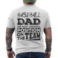 Baseball Dad Men Baseball Lover Men's Back Print T-shirt