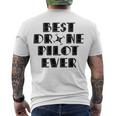 Best Drone Pilot Ever Men's Crewneck Short Sleeve Back Print T-shirt