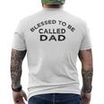 Blessed To Be Called Dad Sticker Men's Crewneck Short Sleeve Back Print T-shirt