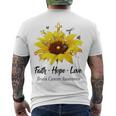 Brain Cancer Awareness Faith Hope Love Men's Crewneck Short Sleeve Back Print T-shirt