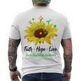 Brain Disabilities Awareness Faith Hope Love Men's Crewneck Short Sleeve Back Print T-shirt