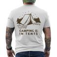 Camping Is In Tents Men's Crewneck Short Sleeve Back Print T-shirt