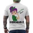 Cerebral Palsy Warrior Strong Women Green Ribbon Cerebral Palsy Cerebral Palsy Awareness Men's Crewneck Short Sleeve Back Print T-shirt