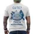 Cute Axolotl Facing Extinction Men's Crewneck Short Sleeve Back Print T-shirt