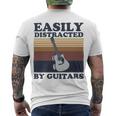 Easily Distracted By Guitars Quote For A Guitar Player Racerback Men's Crewneck Short Sleeve Back Print T-shirt