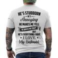 Family I Love My Husband Men's Crewneck Short Sleeve Back Print T-shirt