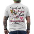 Friends Dont Let Friends Fight Arteriovenous Malformation Alone Unicorn Burgundy Ribbon Arteriovenous Malformation Support Arteriovenous Malformation Awareness Men's Crewneck Short Sleeve Back Print T-shirt