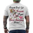 Friends Dont Let Friends Fight Brain Aneurysm Alone Unicorn Burgundy Ribbon Brain Aneurysm Bpd Brain Aneurysm Men's Crewneck Short Sleeve Back Print T-shirt