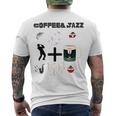 Funny Coolgiftcute Coffee Jazz Jazzmusiccoffeejazz Loverjazz Musicnashvillevintageguitar Men's Crewneck Short Sleeve Back Print T-shirt